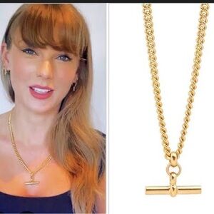 Elegant Gold T Chain Necklace Taylor Swift new